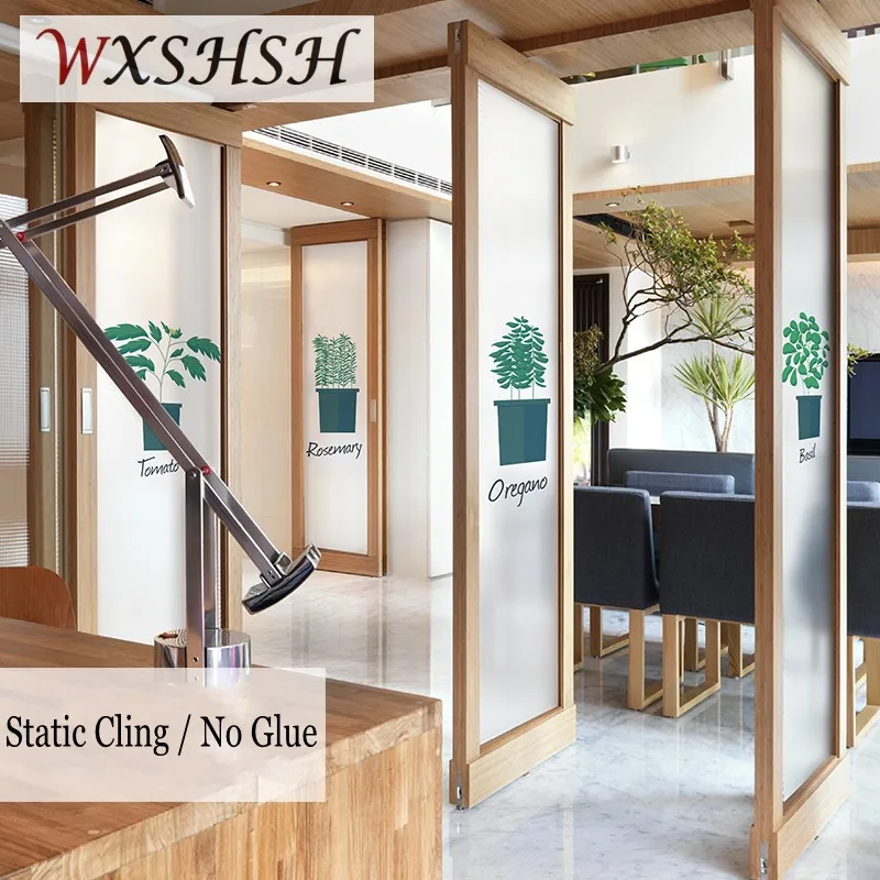 Статическая липкая оконная пленка заказного размера декоративная витражная для