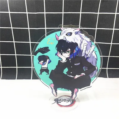 1-20 Аниме демон убийца Kimetsu no Yaiba брелок Kamado Tanjirou Hashibira Inosuke Tomioka Giyuu милый забавный мультфильм акриловый брелок - Цвет: 1-20