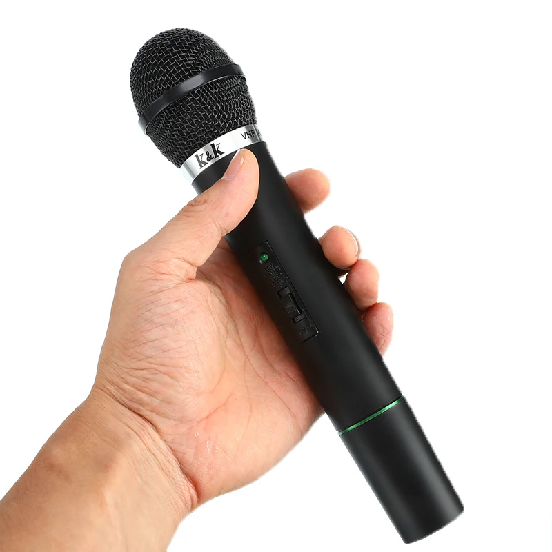 Высокое качество двойной VHF беспроводной микрофон системы ручной с 2 x Mic приемник