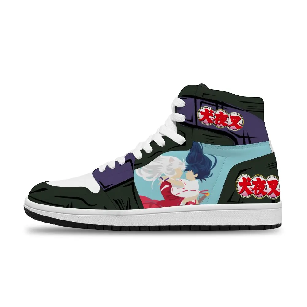 

Hot Japanese Anime Cartoon Inuyasha Diy Handsome Running Non-Slip Basketball Shoes For man Unisex trend sports shoes