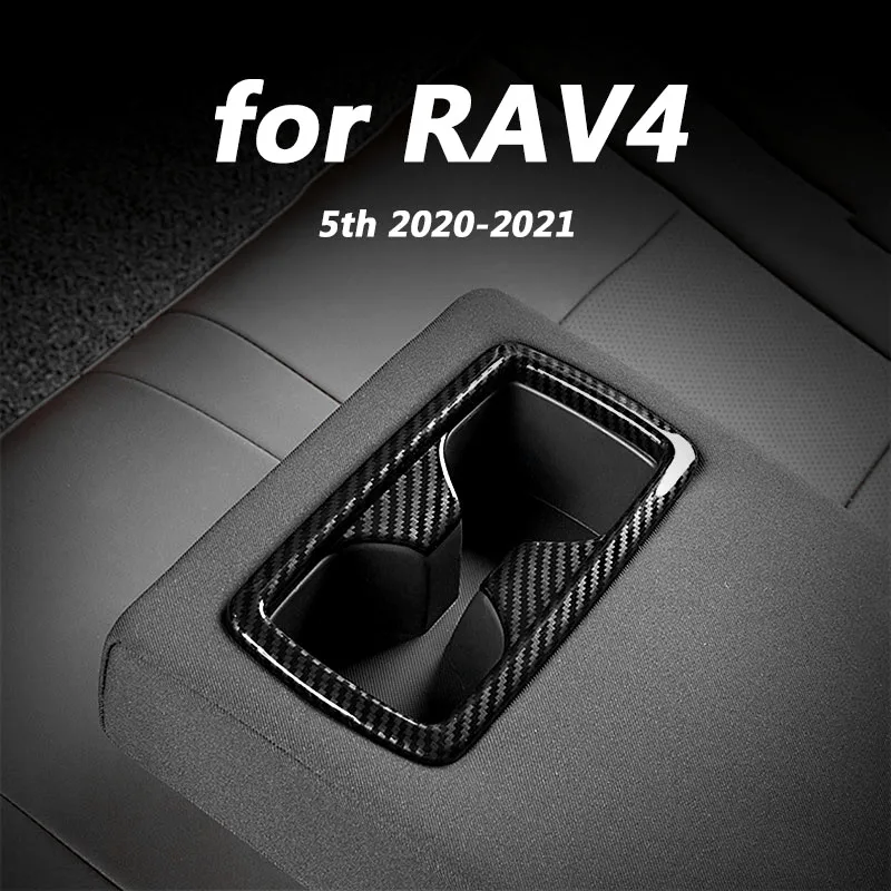 

Автомобильный задний подлокотник для Toyota RAV4 5th 2020 -2021, рамка для воды, декоративный аксессуар, нашивка из АБС-пластика, 1 шт.