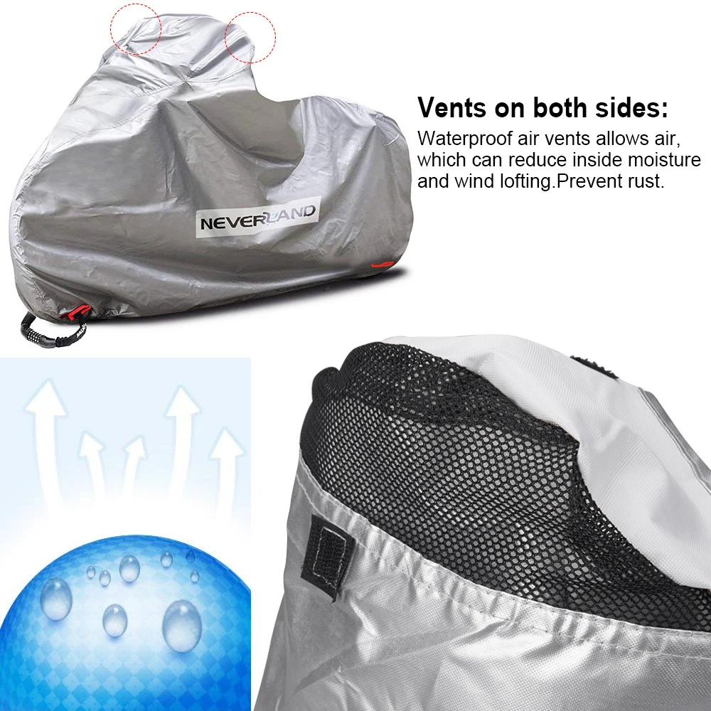 

300D Oxford Fabric Water Rain Proof Black UV Sun Motorcycle Covers Motors Bike Dirt Scooter Cover Protector Shell D30