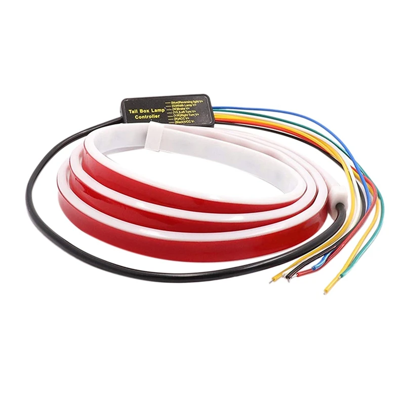 

120cm Car Trunk Taillight Color Dynamic Reversing Warning Light Bar 12V Automatic Additional Brake Turn Signal Light