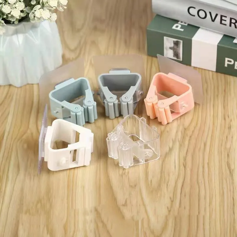 

Wall Mounted Mop Organizer Holder Mop Clip Brush Broom Hanger Storage Rack Kitchen Tool Bathroom Accessories Hanging Pipe Hooks