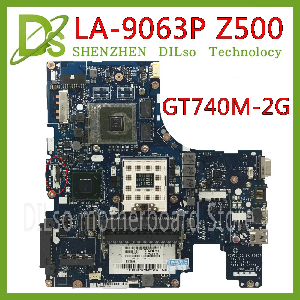 KEFU LA 9063P для Lenovo Z500 материнская плата ноутбука VIWZ1 Z2 с GT740M оригинальная 100% тестовая
