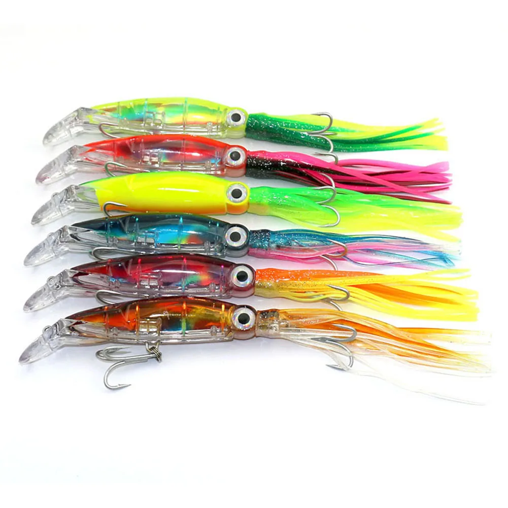 

Squid jig fishing bait 14cm/40g sea fishing long shot beard squid lure fishing bait accessories