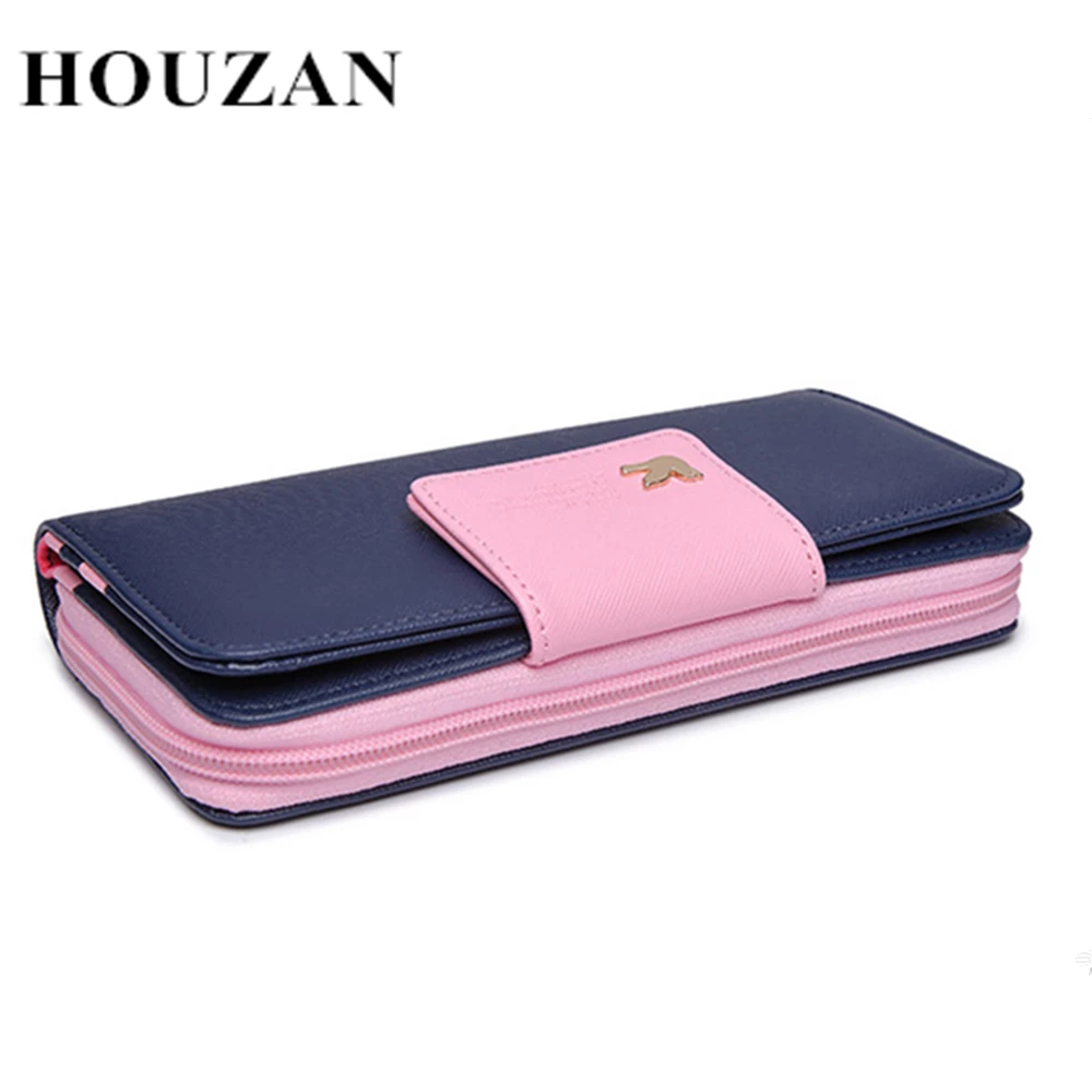 Женский Длинный кожаный кошелек для телефона дизайнерский Роскошный известного