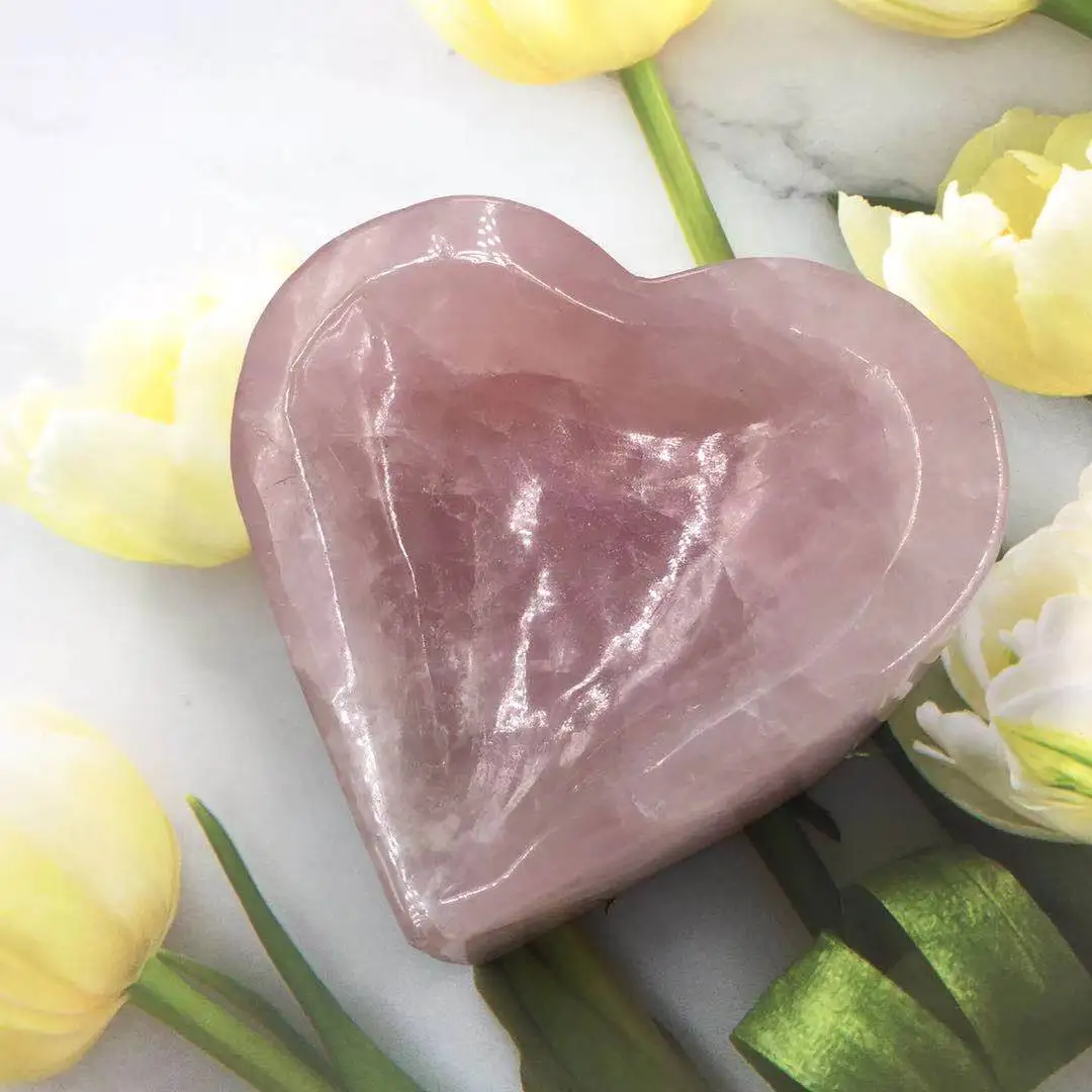 

Beautiful natural love powder crystal bowl, ashtray, decoration, gifts