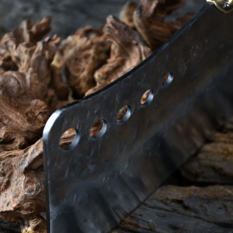 Разделочные двойной нож Longquan кухонный ручной ковки старомодные sharp шеф повара