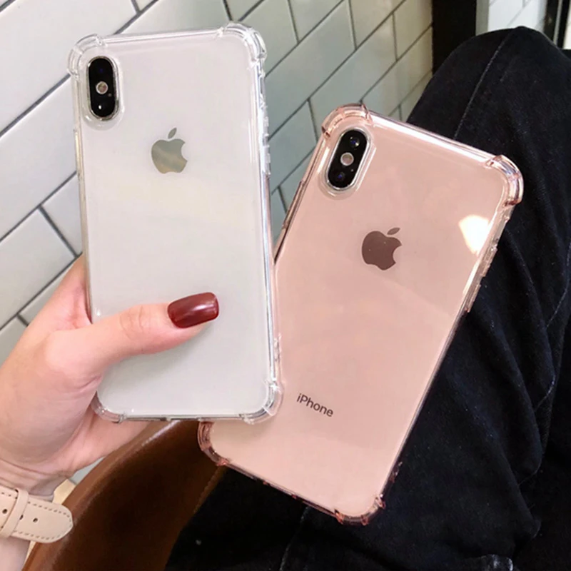 Прозрачный чехол с защитой от падения для iphone 11 Pro XS MAX XR X 10 7 8 6 6S Plus SE Samsung Galaxy S10 S8 S9