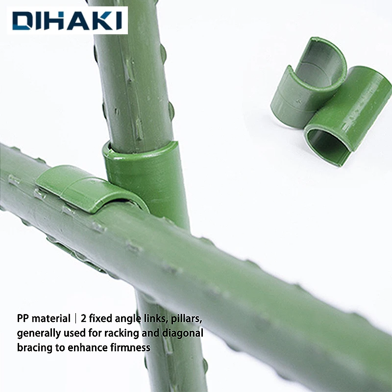 

10pcs Cross Buckle For Fitting Climbing Plastic Coated Steel Pipe Gardening Pillar Vine Climbing Frame Accessories 8/11/16/20mm