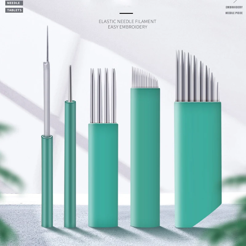 

10 шт., одноразовые иглы для перманентного макияжа