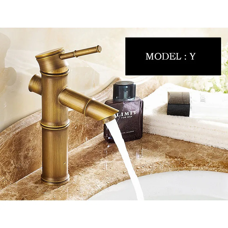 WASOURLF смеситель для ванной комнаты винтажный стиль латунь одна ручка горячая и