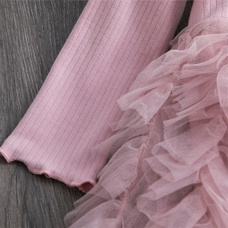 Winter Kids Dresses for Girls Party Long Sleeves Knit Clothes Baby Dress Girl Tutu Birthday Children Clothing 2 3 4 6T | Детская одежда