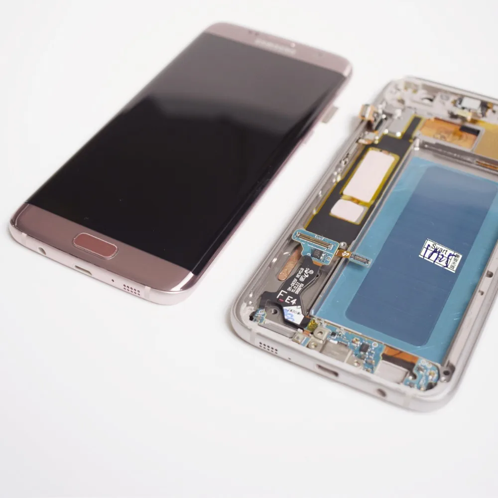ЖК-дисплей Amoled для Samsung Galaxy S7 Edge сенсорный экран с дигитайзером и рамкой G935 G935F G935A
