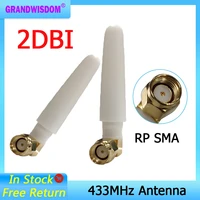 grandwisdom 1 2pcs 433mhz antenna 2 3dbi sma female lora antene pbx iot module lorawan signal receiver antena high gain