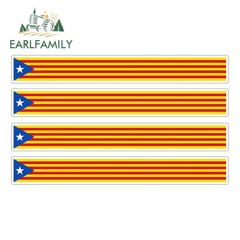 EARLFAMILY 4 шт. автомобильные полосы для мотоцикла гоночный флаг наклейка на бампер