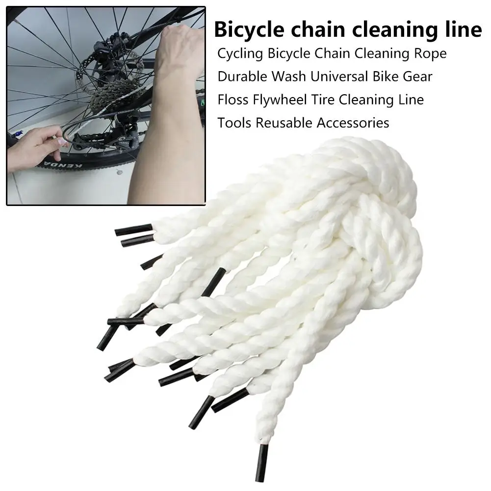 8 шт. Чистящая линия для велосипедной цепи чистящий канат портативная очистка