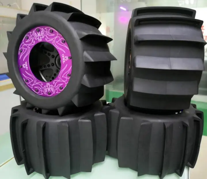 2 шт. осевой 1/8 внедорожный beadlock грузовик Снежный комплект шин 2 шт. для дикари 4,6 5,9 XL Flux Summit hobao MT MT4 E-revo - Цвет: 6