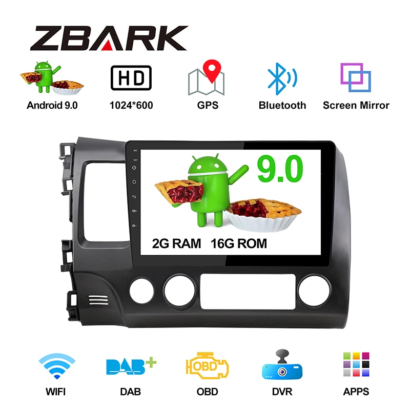 ZBARK 10 1 дюймов HD сенсорный экран автомобиля стерео Мультимедиа Радио плеер Mirrorlink
