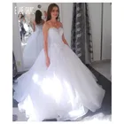 Женское свадебное платье It's yiiya, белое элегантное платье с цветами и кристаллами на завязках сзади на лето 2019