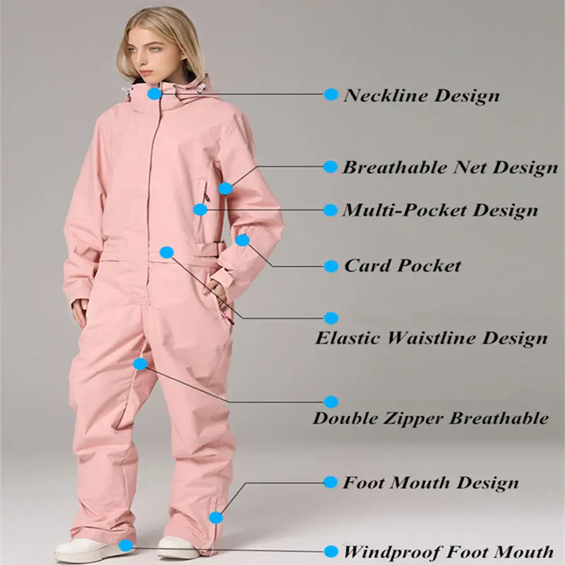 Зимний лыжный костюм для мужчин и женщин водонепроницаемый ветрозащитный