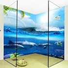 Самоклеящиеся Настенные обои для ванной, водонепроницаемые виниловые 3D обои с изображением дельфина для подводного мира