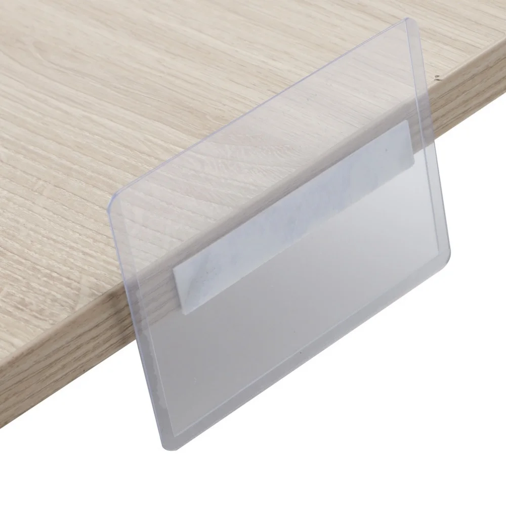 

Clear Plastic Label Frame Retail Price Label Basket Labels Pocket Storage Bin Merchandise Sign Display Holder for Supermarket