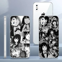 kakegurui anime manga cartoon phone case transparent for iphone 13 12 mini 11 pro x xr xs max 7 8 6 6s plus se shell cover funda