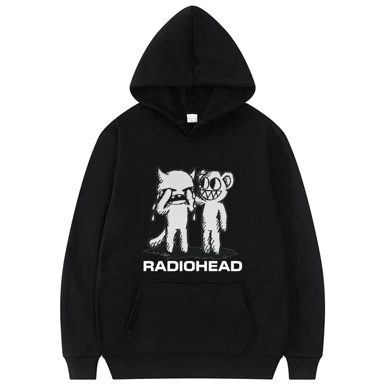 

Anime Cartoon Style Radiohead Print Hoodie Thom YorkeEnglish Rock Band Men Women Hoodies Alternative RockIndie Rock Sweatshirt