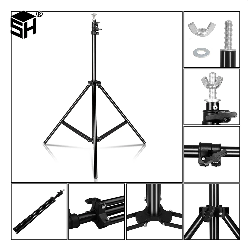 sh photography background stand kit with adjustable stand support system backdrops for photo studio chromakey green screen frame free global shipping