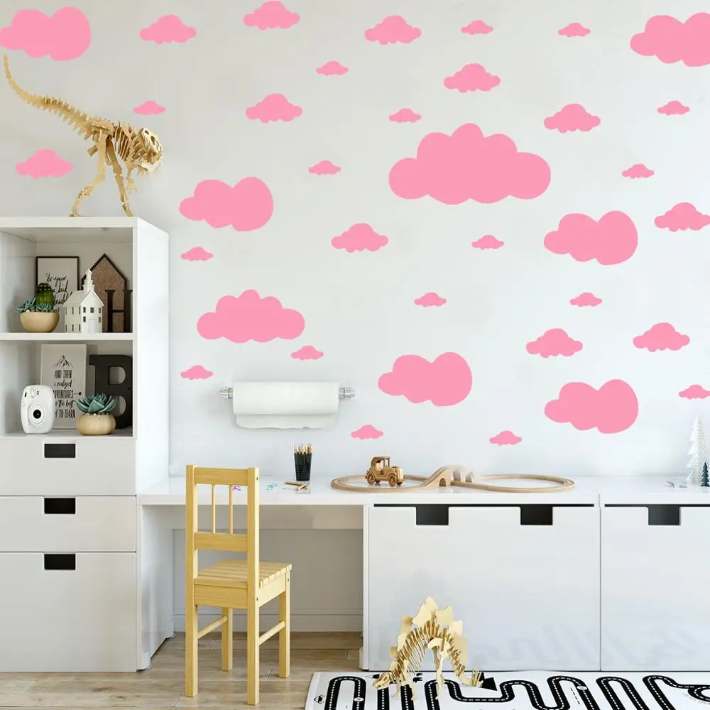 Baby Room Decor Little Clouds Wall Sticker Kids Wallpaper Home Decorate For Children Bedroom Decorative Nursery Decal Mural | Дом и сад