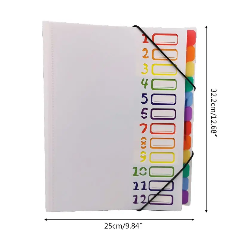 

2021 New 12 In Multi-Page Classification Folder Holder Storage Bag A4 File Sorter Helper