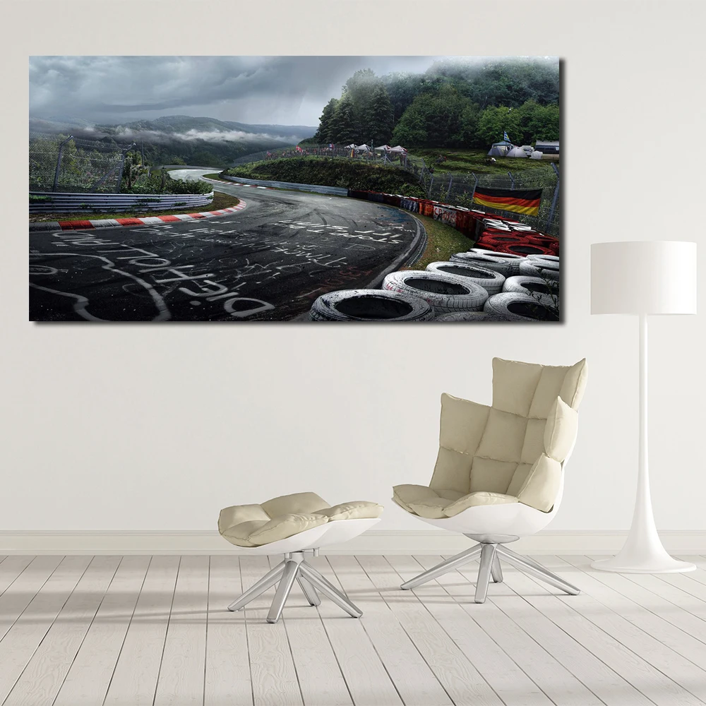 Картина на холсте настенная живопись Раллийная дорога Nurburgring украшение для дома