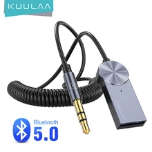 KUULAA Bluetooth Audio Receiver 3.5mm With Cable Adapter Compatible With All Bluetooth Devices Car Bluetooth 5.0 Adapter