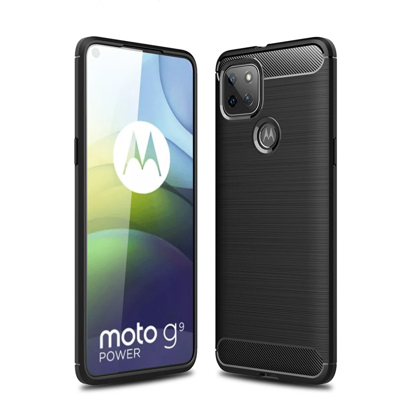 Мягкий чехол из углеродного волокна для Motorola Moto G9 Power G8 Lite Plus Play защитный бампер