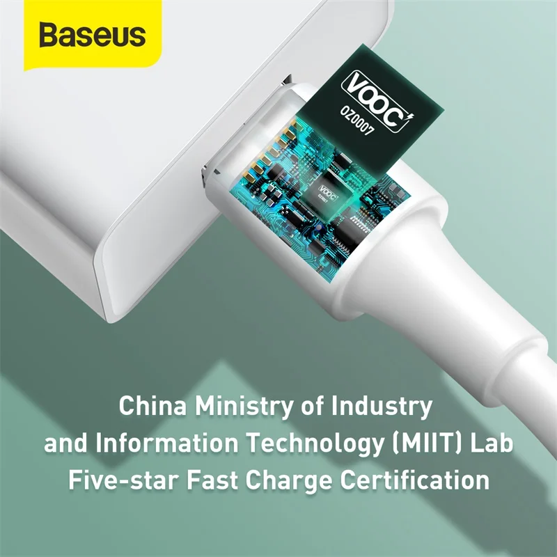 Зарядное устройство Baseus VOOC кабель USB C для OPPO Find X2 Pro Type Reno 2 3 4 Realme 6 C|Кабели