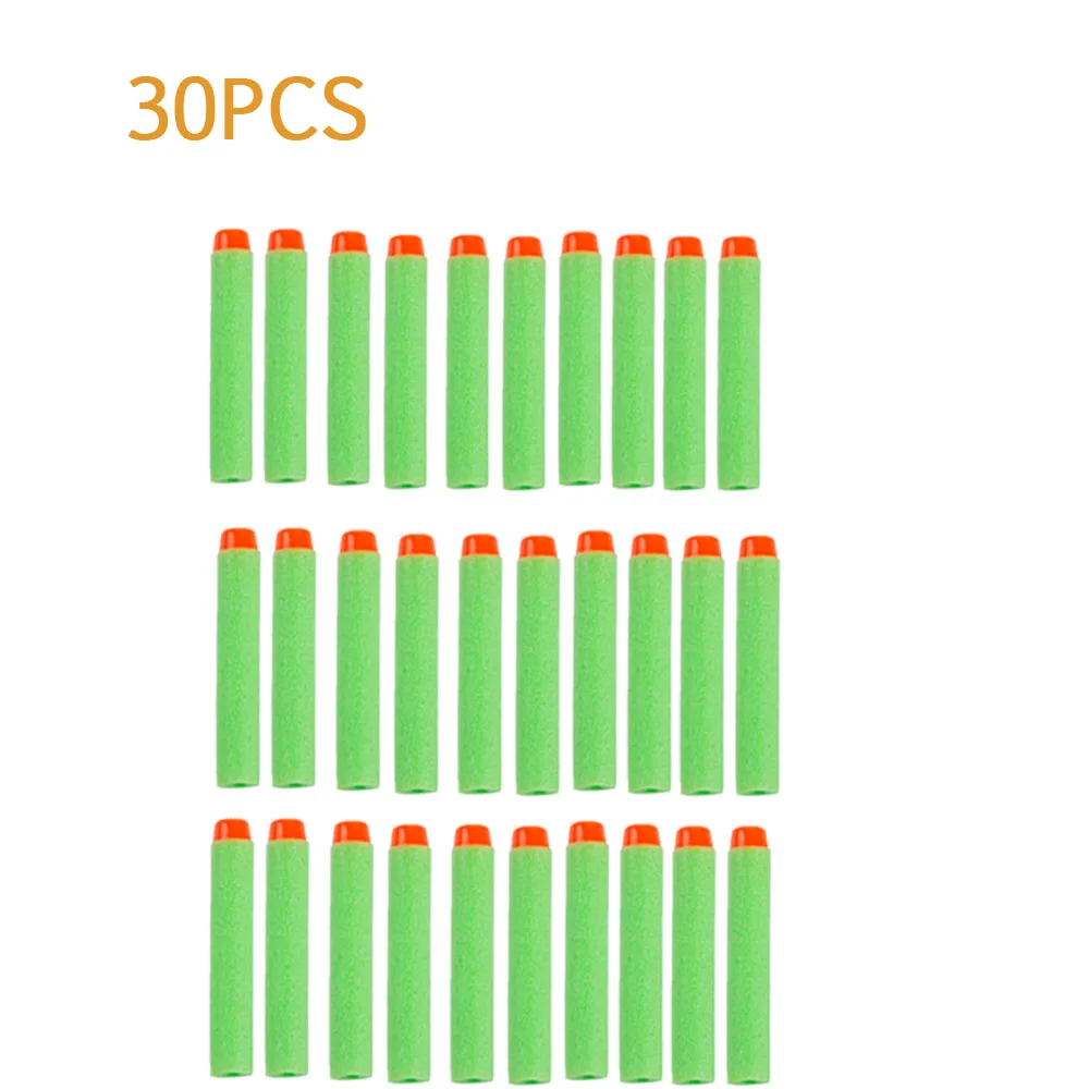 30Pcs-Green 30/50/100 шт. EVA мягкие пули для водомет Nerf Darts дырочку головы 7,2 см заправка игрушка дартс пистолет пули для настрйки серии Бластеры - Цвет: 30Pcs-Green