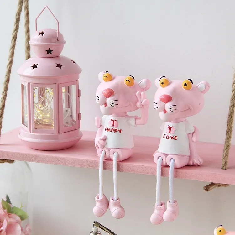 

Украшения из смолы для гостиной, розовый леопард