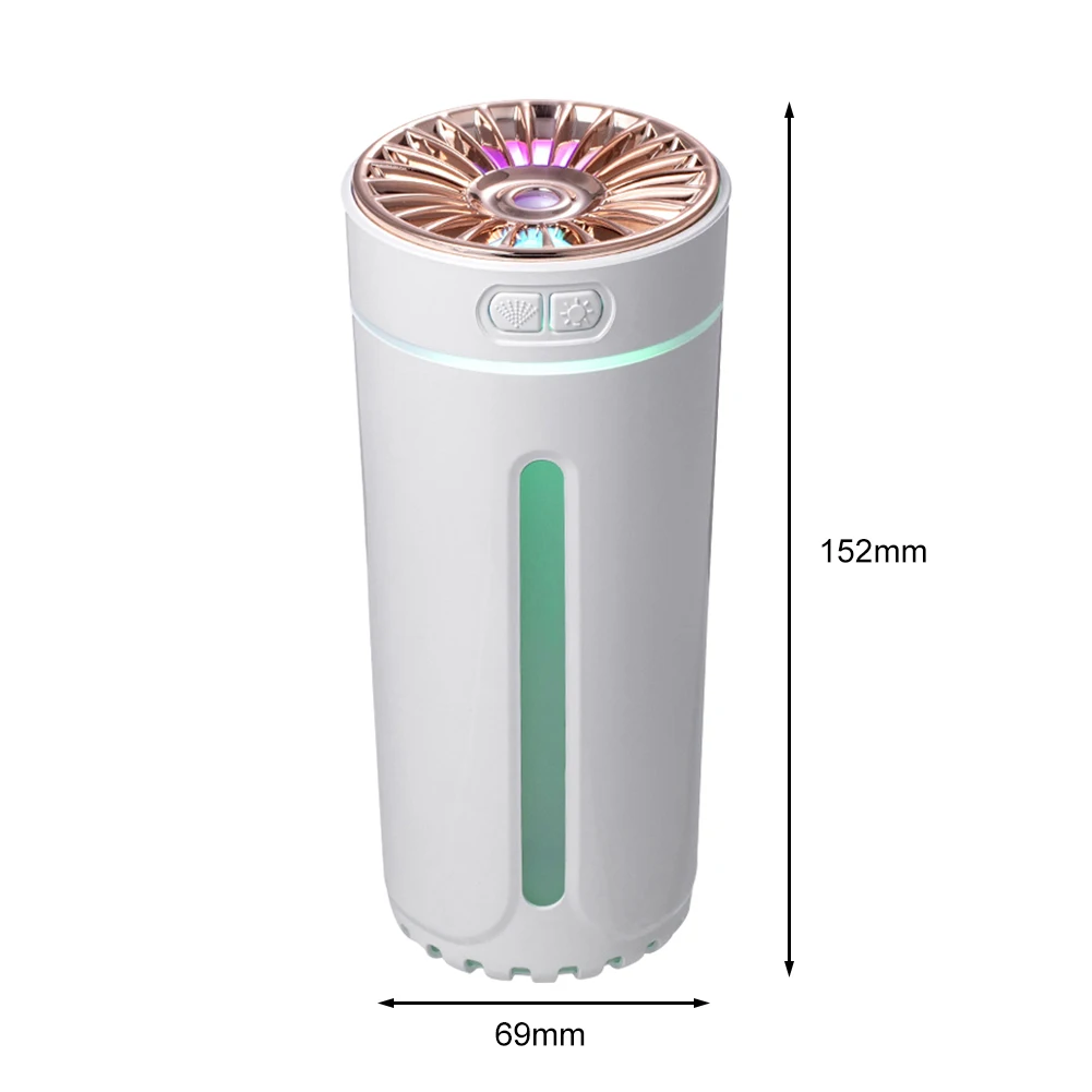 

300ml Air Humidifier 2 Modes Mini Portable USB Rechargeable Cool Mist Humidifier Car Home Portable Humidifier with LED Lights