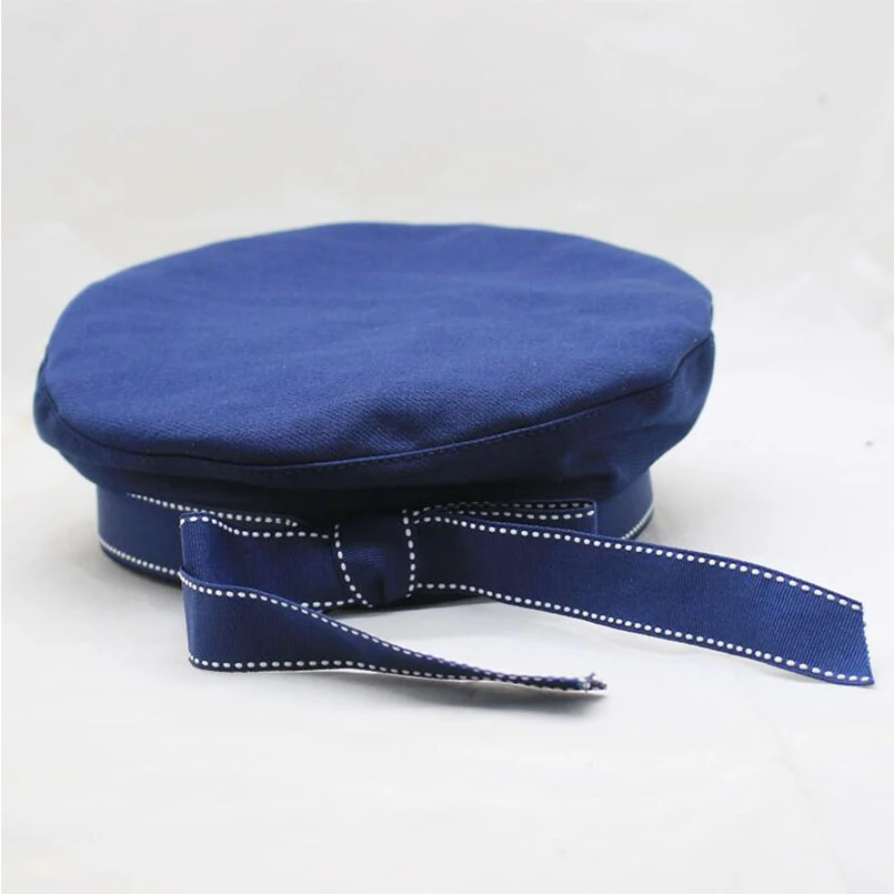 Hat Beret Hat Navy Hat White Women Cap Military Beret Riband Blue White Letters Sailor Hat Boat Cap Men Women Beret Cotton Caps