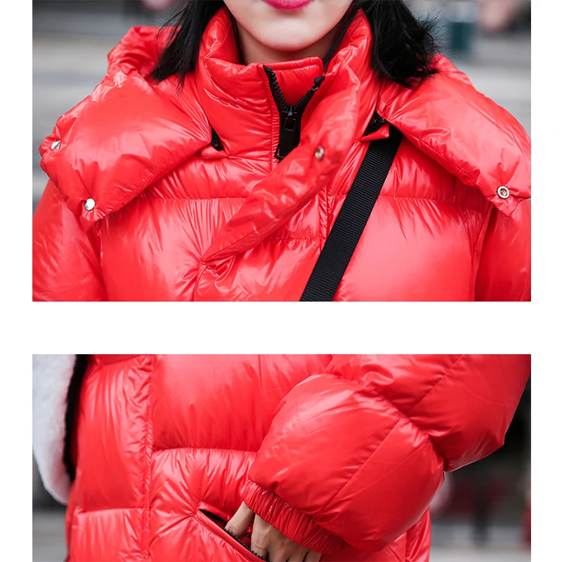2019 пальто женские зимние куртки теплая парка с капюшоном био пух Высокое