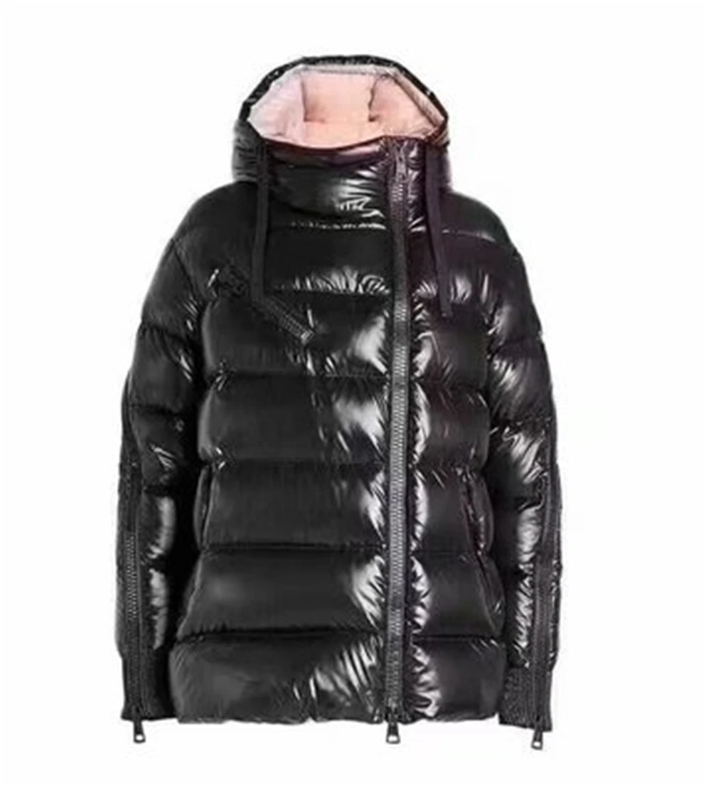 

New Winter Womens Down Jackets Loose Female 300g High Quality White Duck Down Parkas Thick Warm Lady Coats Trendy Hooded Mujer