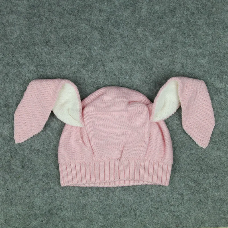 

Ins Children Winter Warm Knitted Hat Skullies Beanies Bonnet Animal Shape Wool Hats Caps Rabbit Ears Knit Hat For Kids Baby Cap