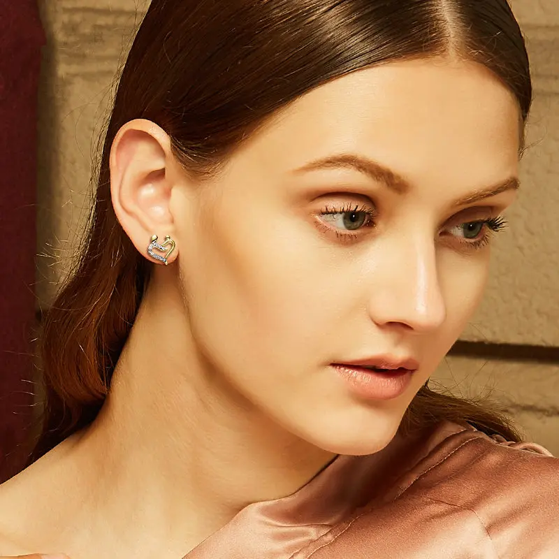 CDE серьги из стерлингового серебра 925 пробы украшенные кристаллами круглые