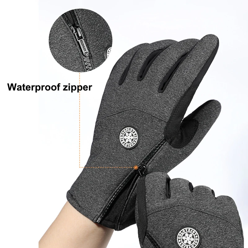 

Winter Cycling Gloves Windproof Full Finger Bicycle Gloves Keep Warm Non-Slip Touchscreen Cycling Mittens Waterproof Ski Gloves