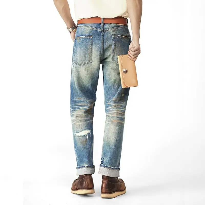 

Men's high quality casual Wash Straight fit jeans