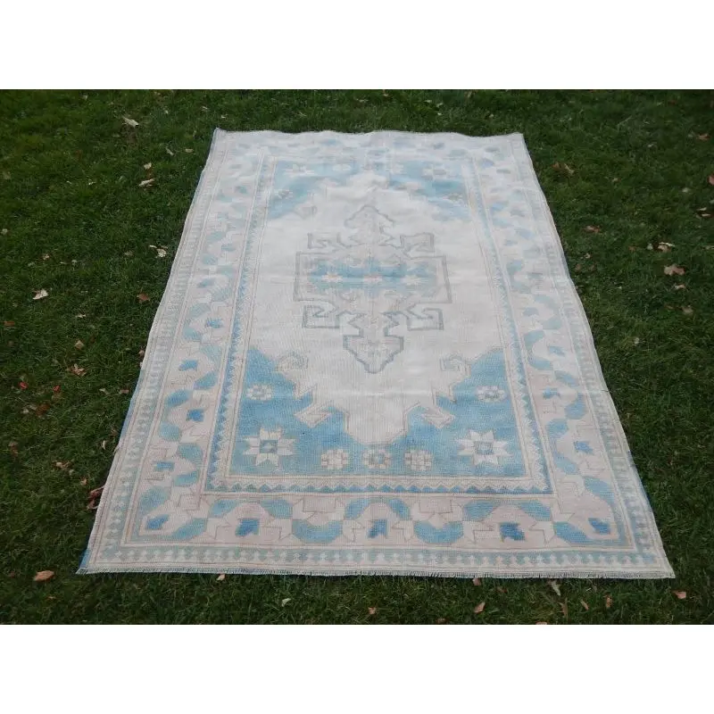 Винтажный Восточный турецкий нейтральный цвет Oushak ковер геометрические большие