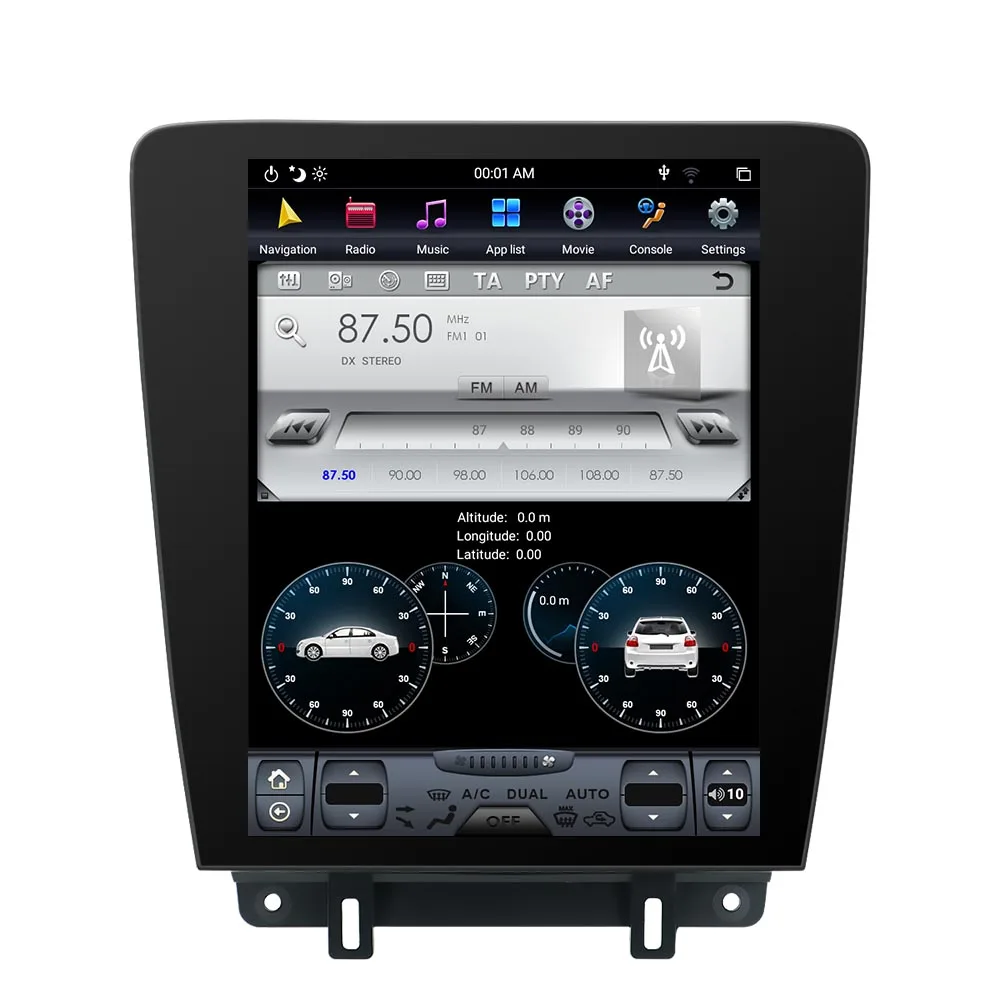 Автомагнитола в стиле Tesla Android 9 0 вертикальный экран для Ford Mustang 2010-2014 GPS-навигатор
