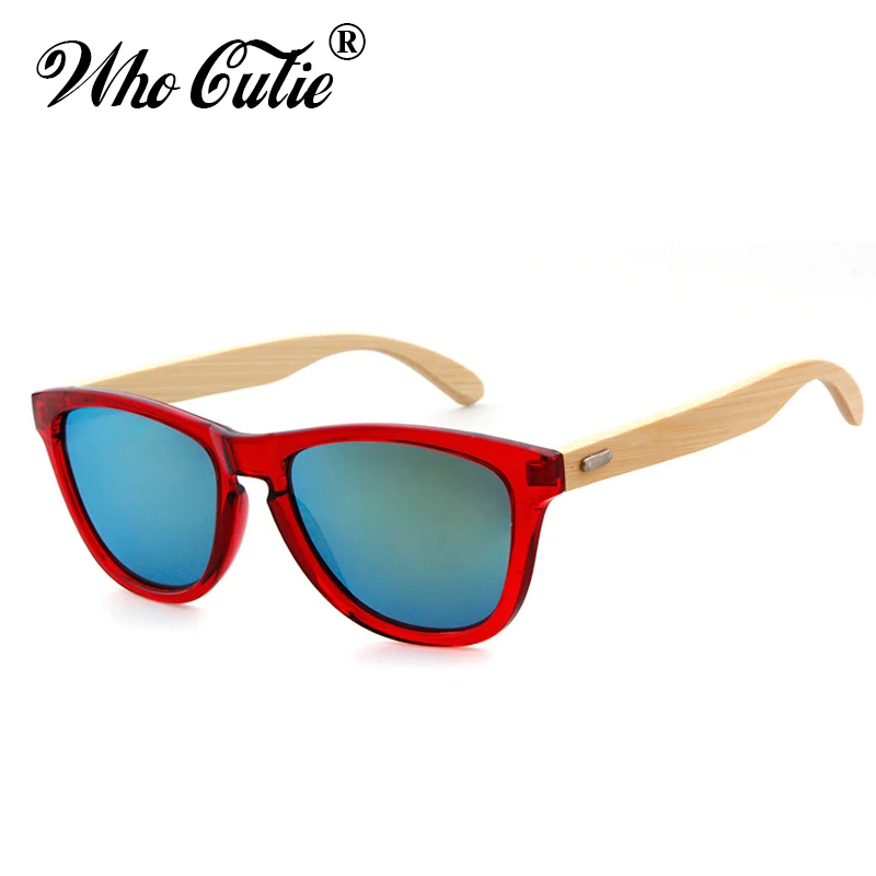 Мужские и женские солнцезащитные очки с бамбуковой оправой WHO CUTIE брендовые
